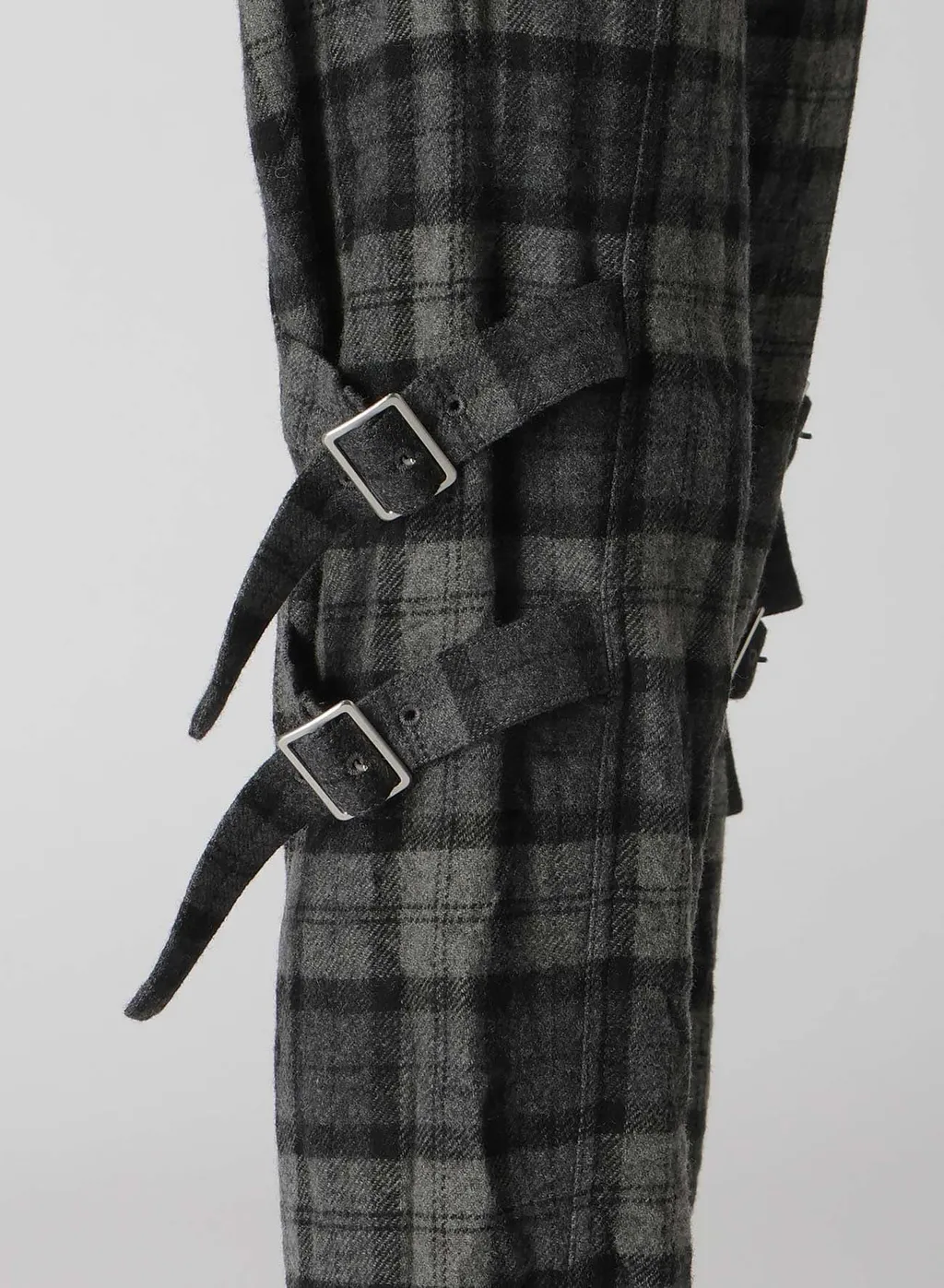 Plaid Flannel Belt Detail Pants