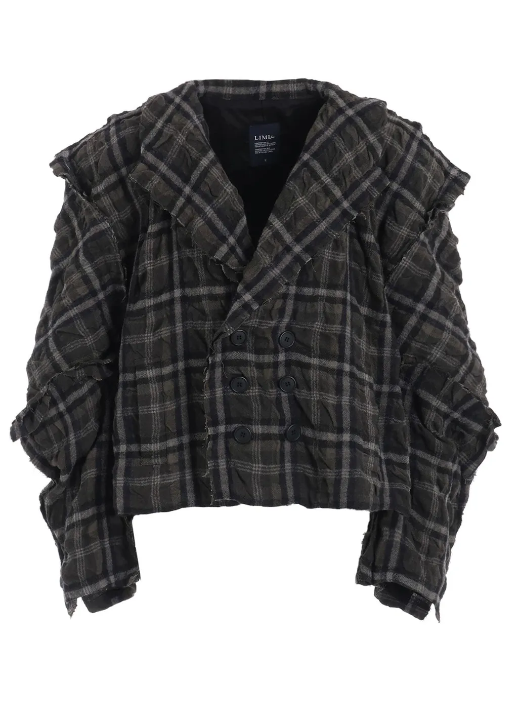 Ink Dyeing Plaid Box Jacket B