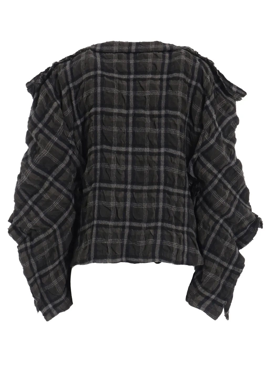 Ink Dyeing Plaid Box Jacket B