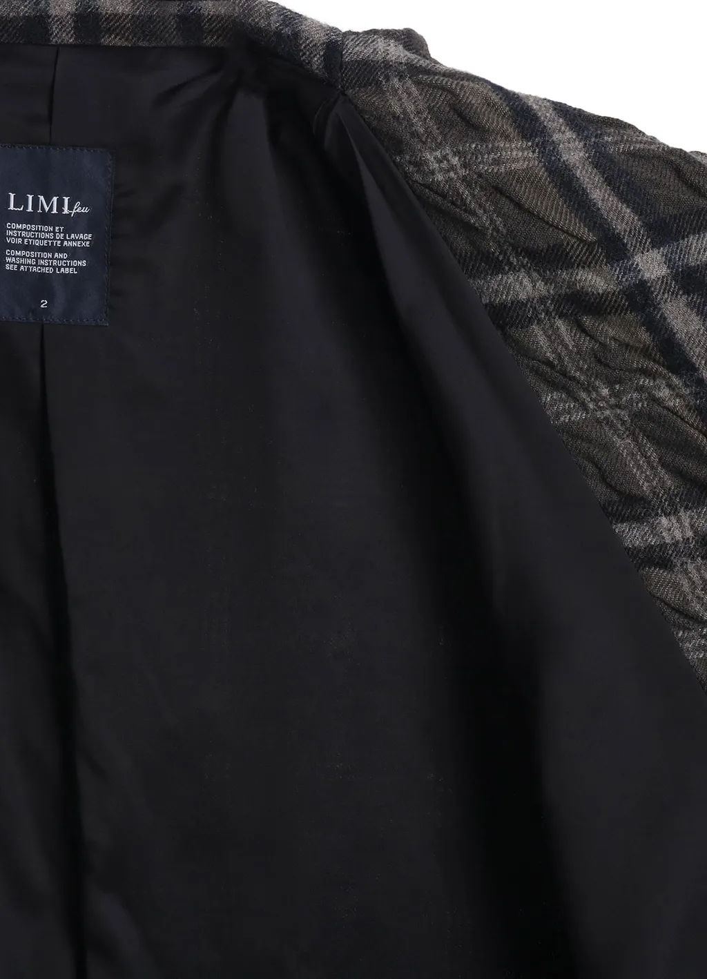 Ink Dyeing Plaid Box Jacket B
