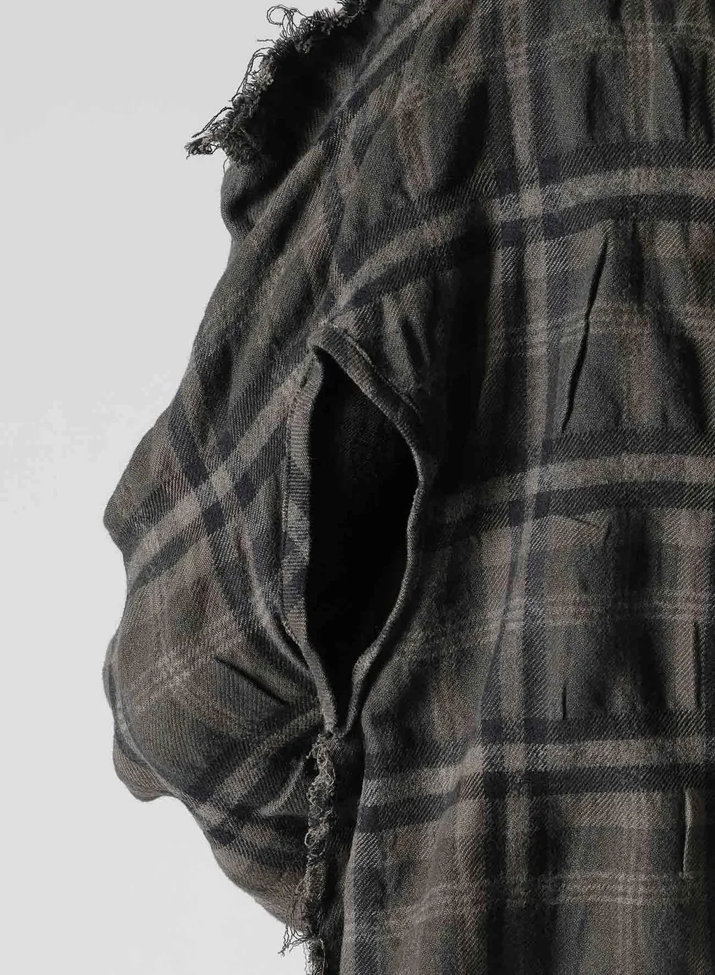 Ink Dyeing Plaid Box Jacket B