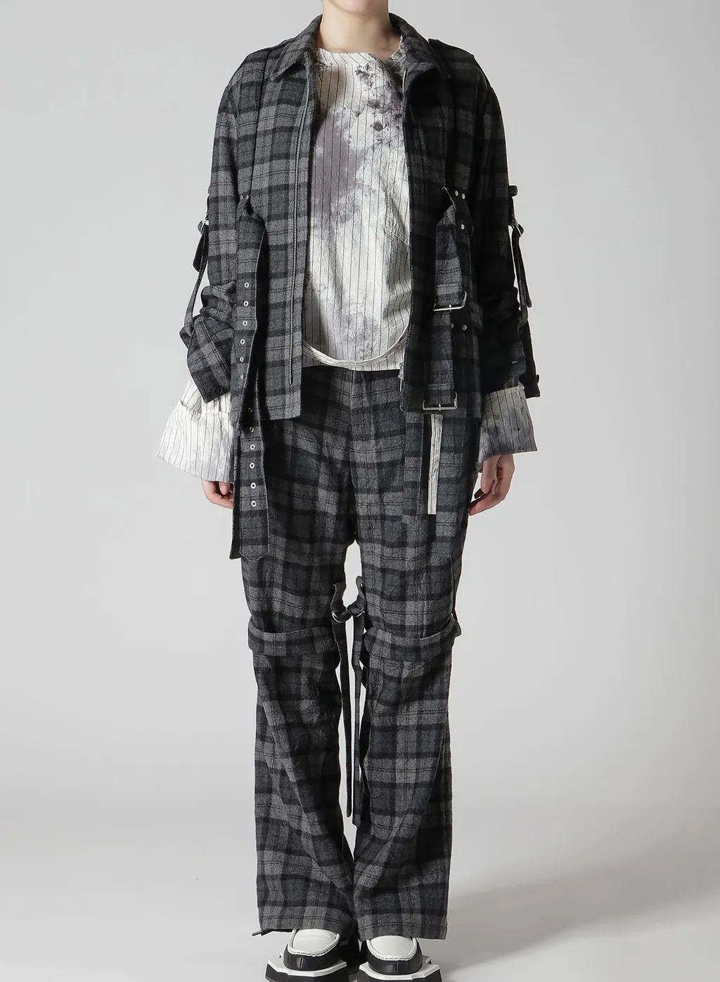 Plaid Flannel Harness Jacket