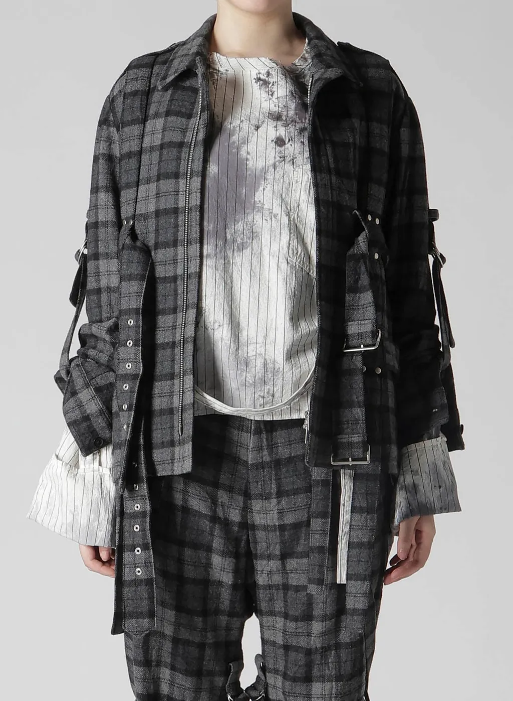 Plaid Flannel Harness Jacket