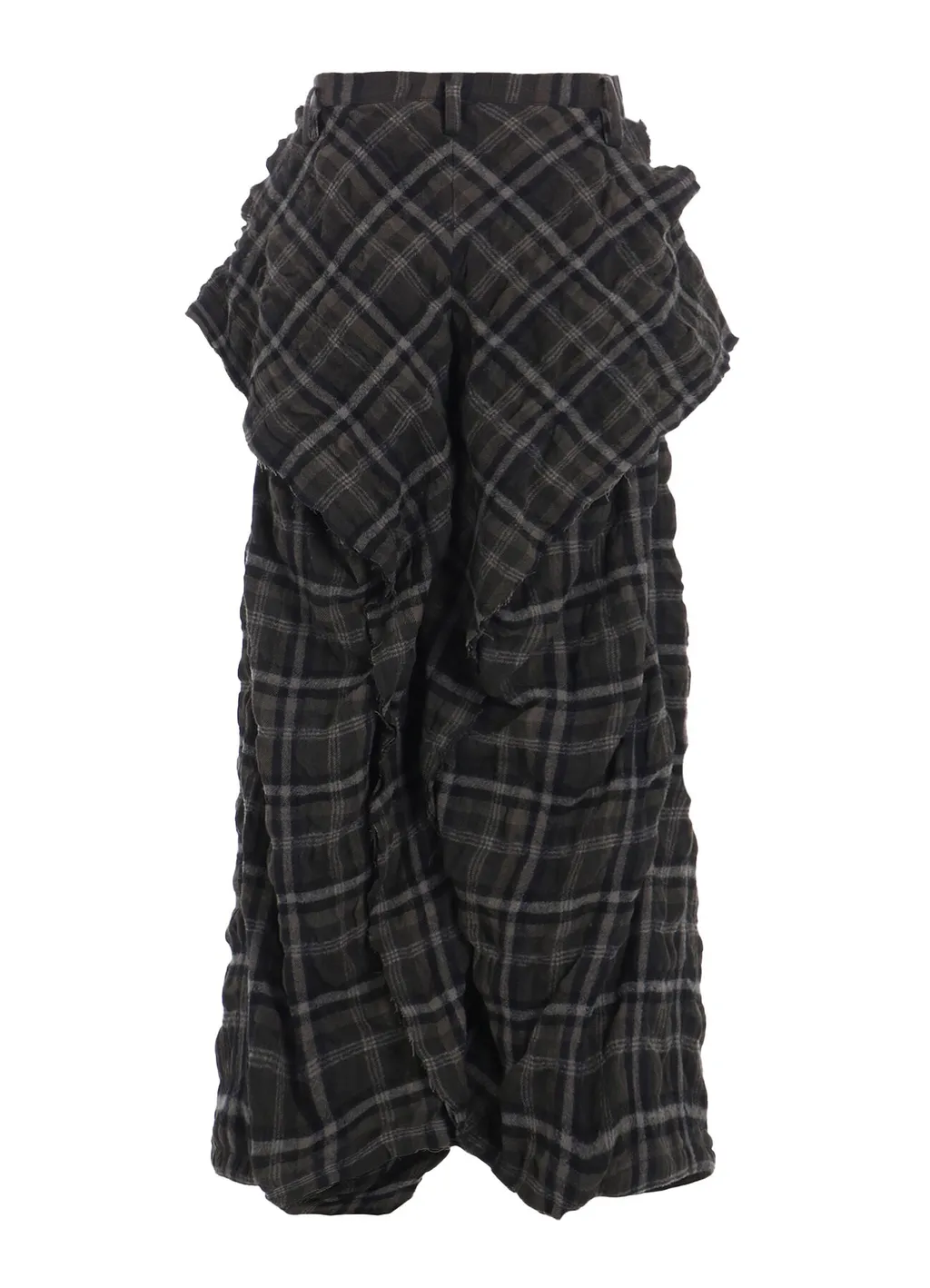 Ink Dyeing Plaid Box Pants A