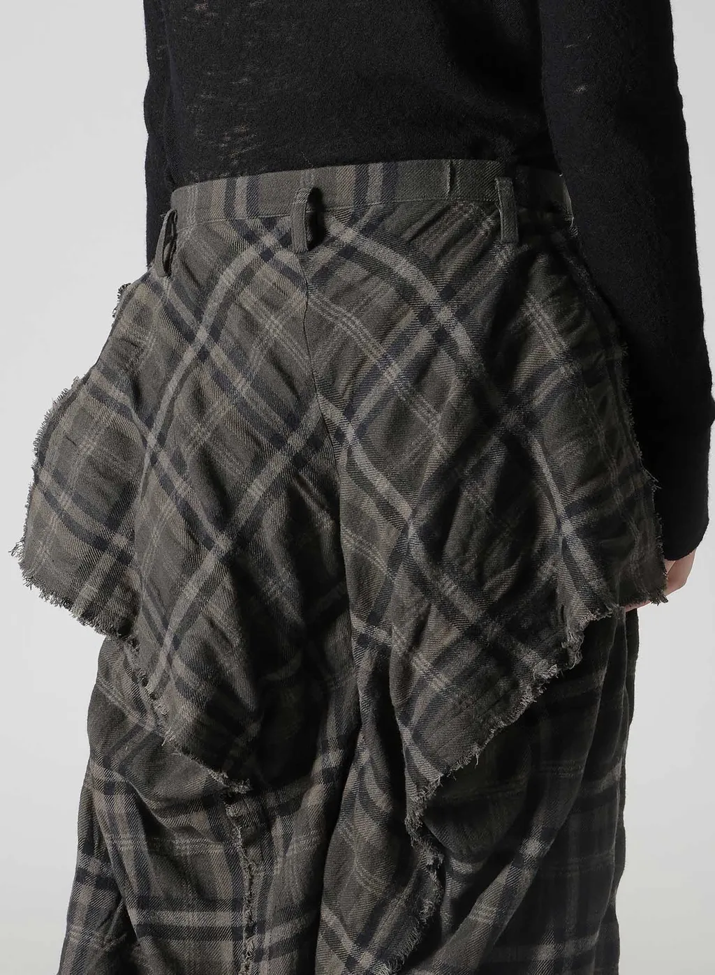 Ink Dyeing Plaid Box Pants A