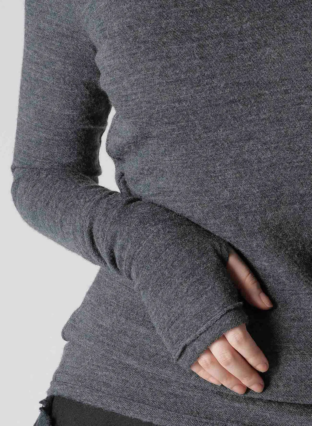 Wool Shrink Single Jersey Long Sleeves T-Shirt
