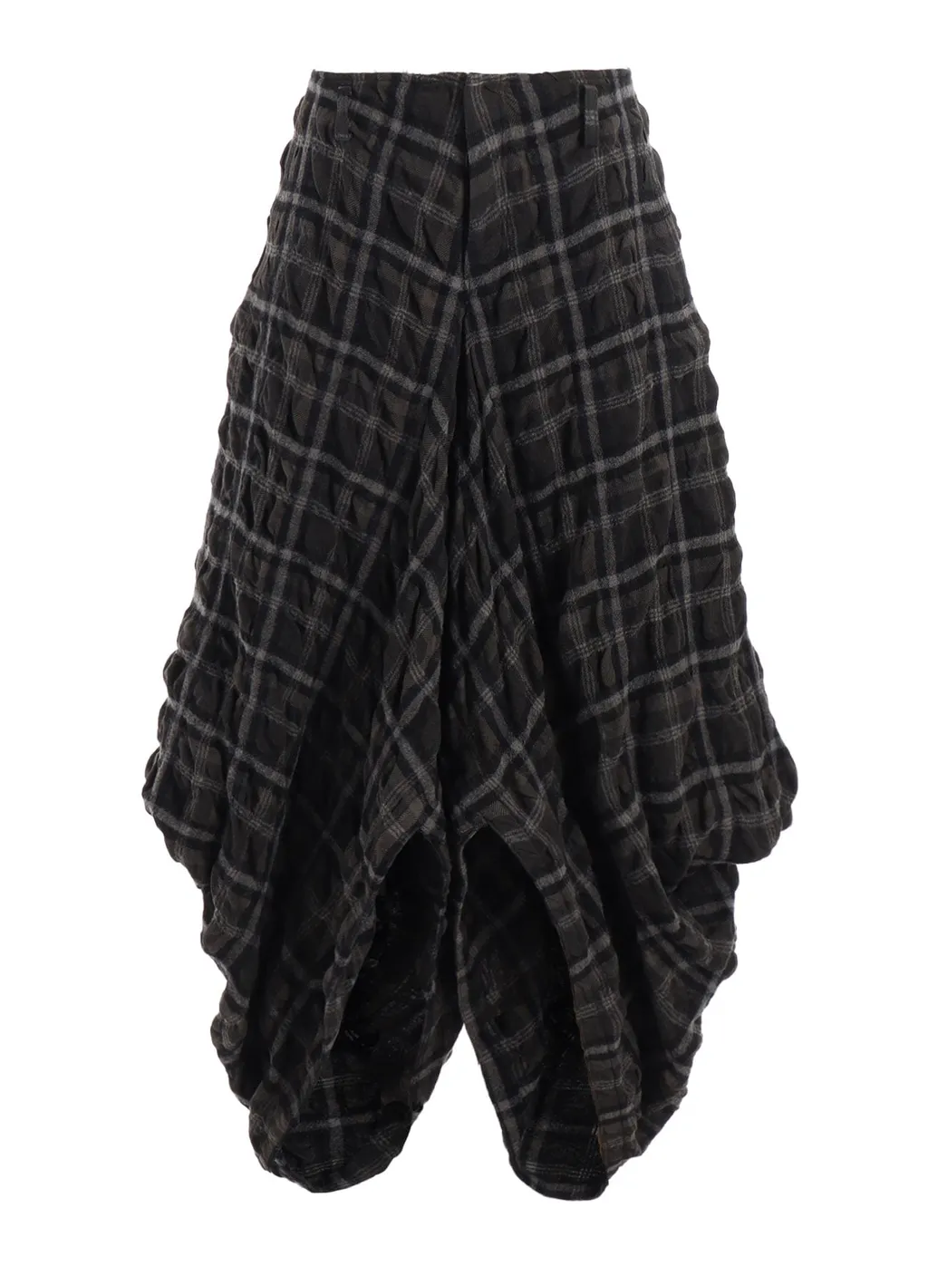 Ink Dyeing Plaid Box Pants B