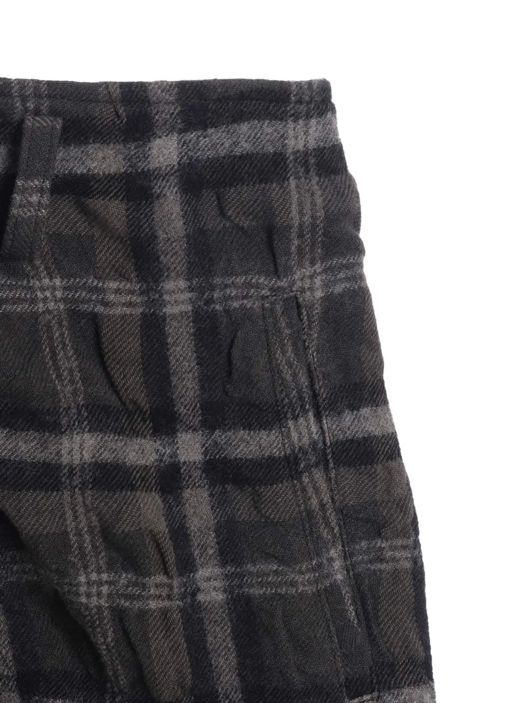 Ink Dyeing Plaid Box Pants B