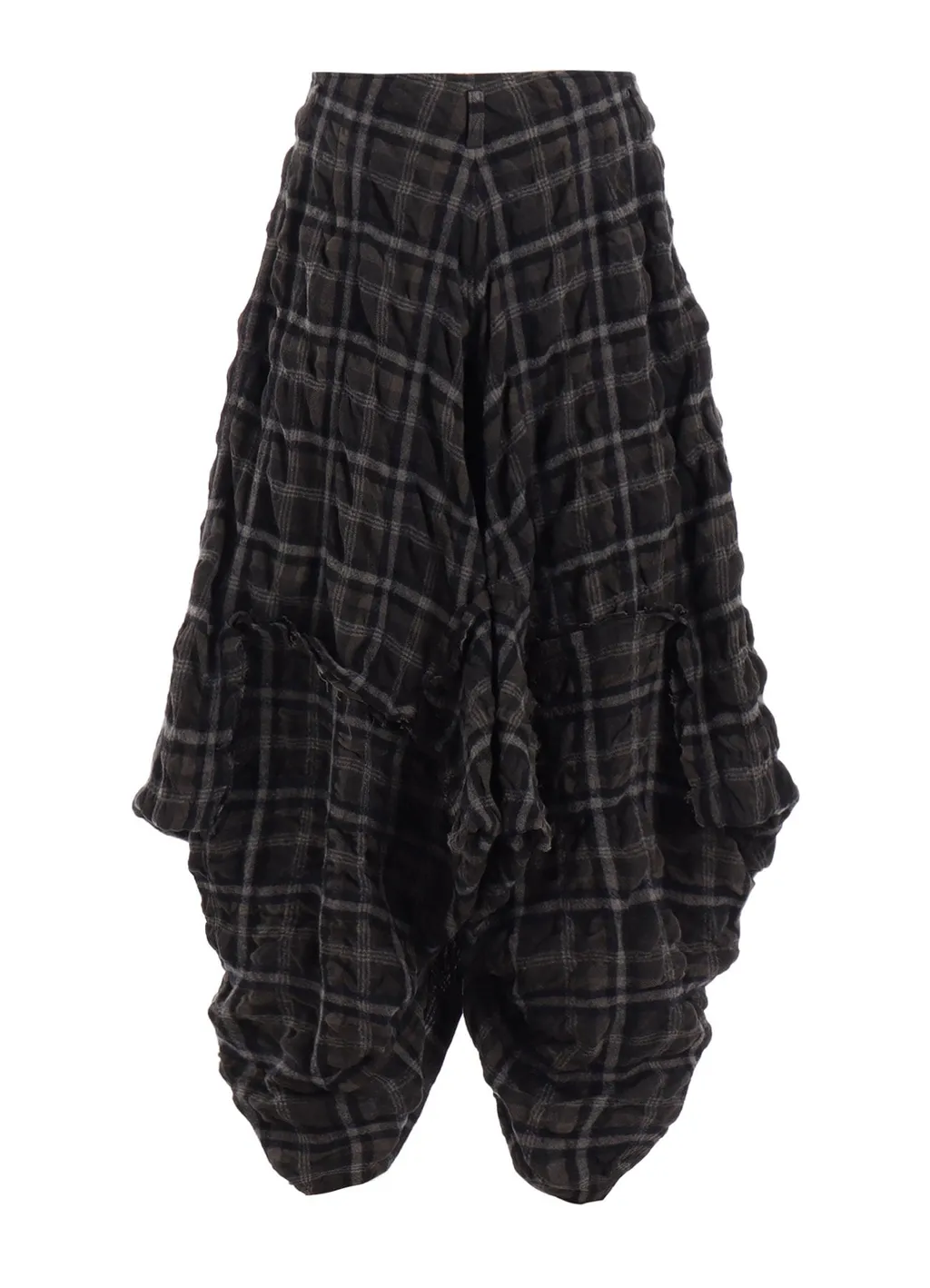Ink Dyeing Plaid Box Pants B