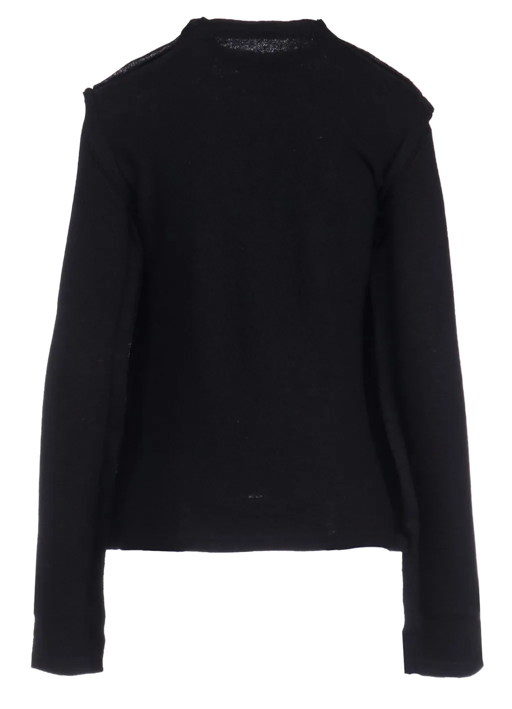 Wool Shrink Single Jersey Bustier Detail Long T-Shirt