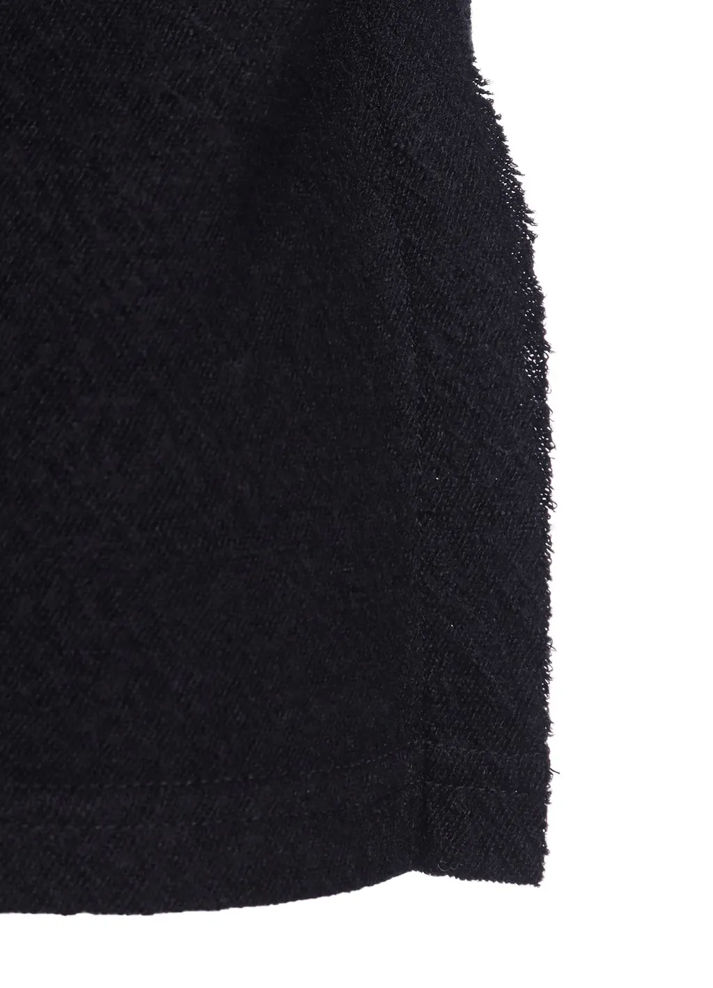 Wool Shrink Single Jersey Bustier Detail Long T-Shirt