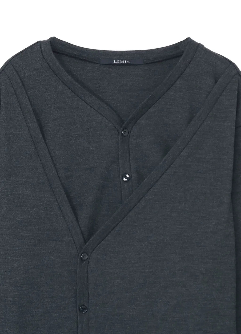 Wool Layered Long Cardigan
