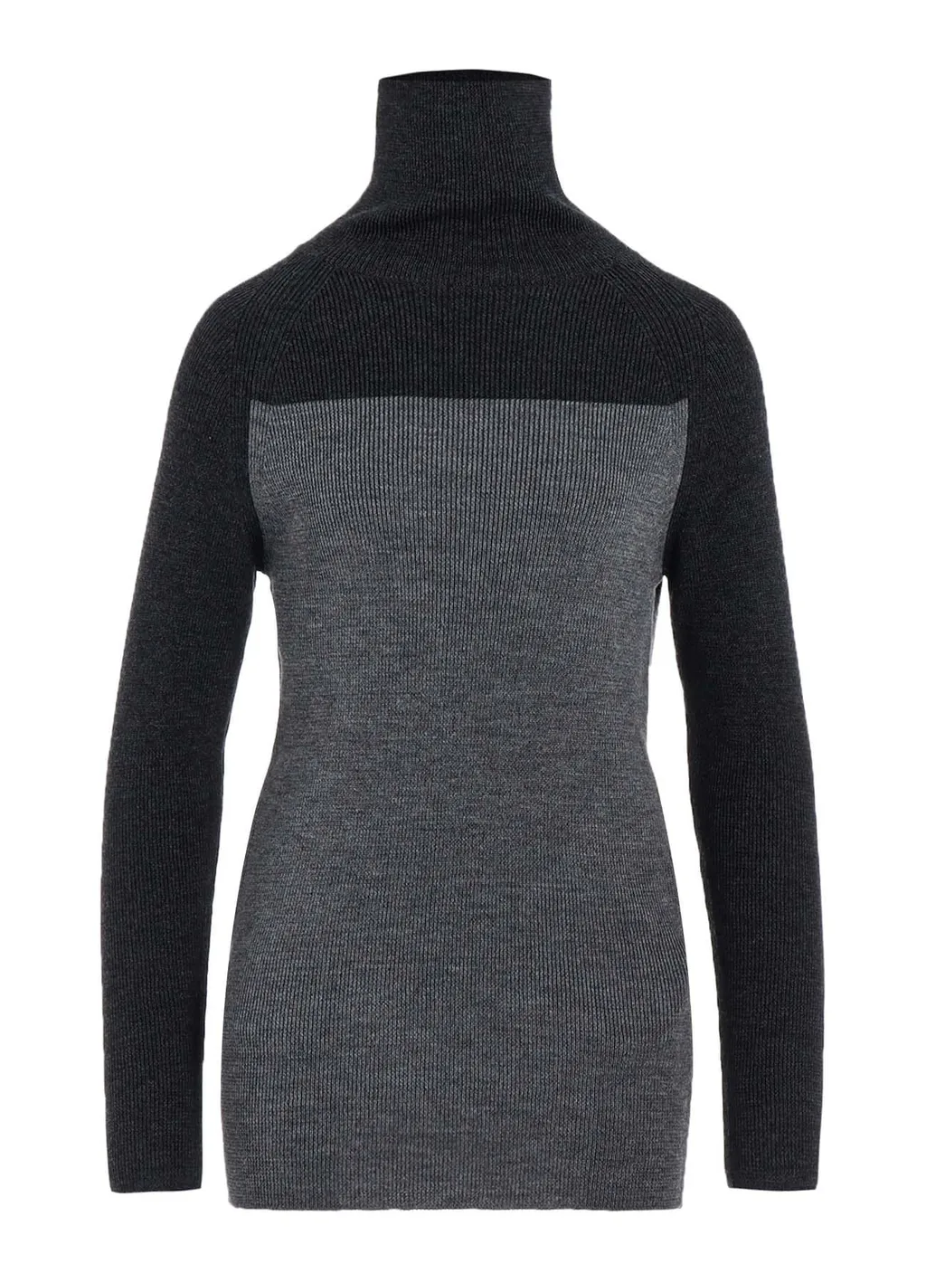 Standard Wool Woshable Plain Stitch Side Tuetle Long Turtle Knitwear