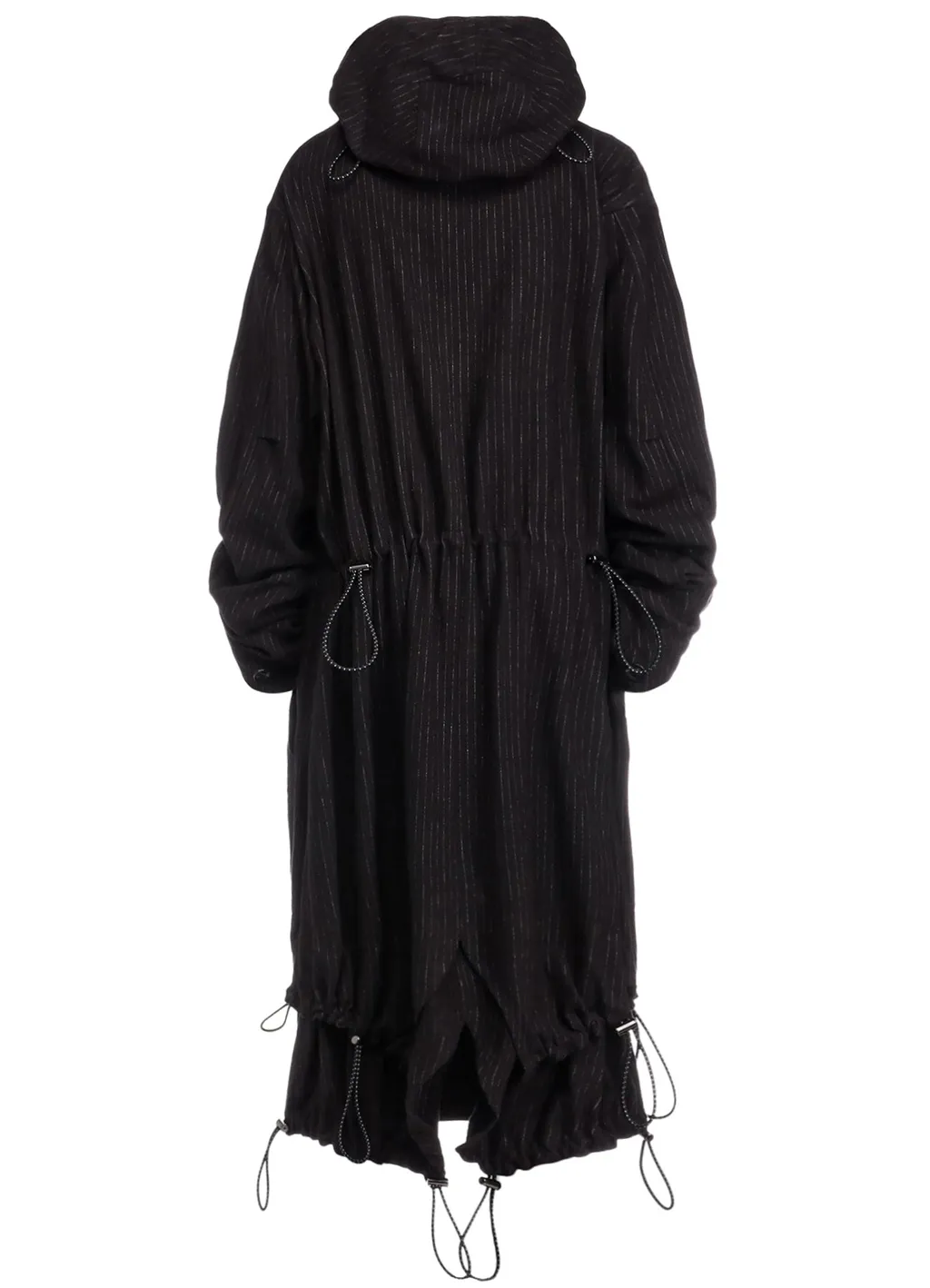 Loose Elastic Coat With Stripes