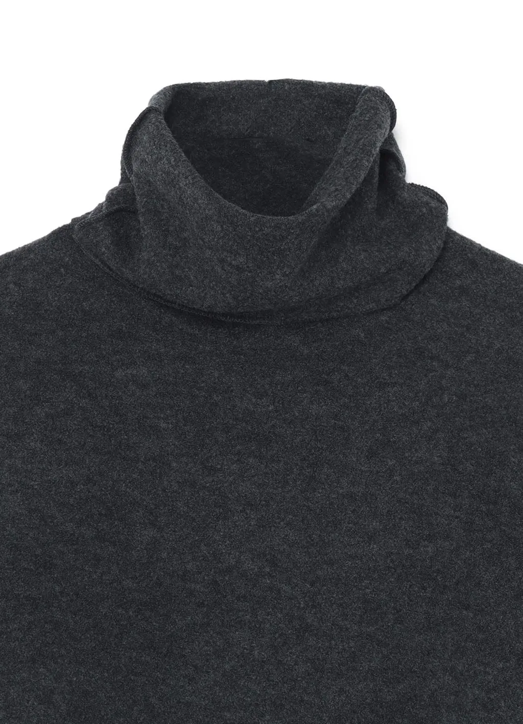 Soft Wool Pile Pullover Dress With Turtleneck