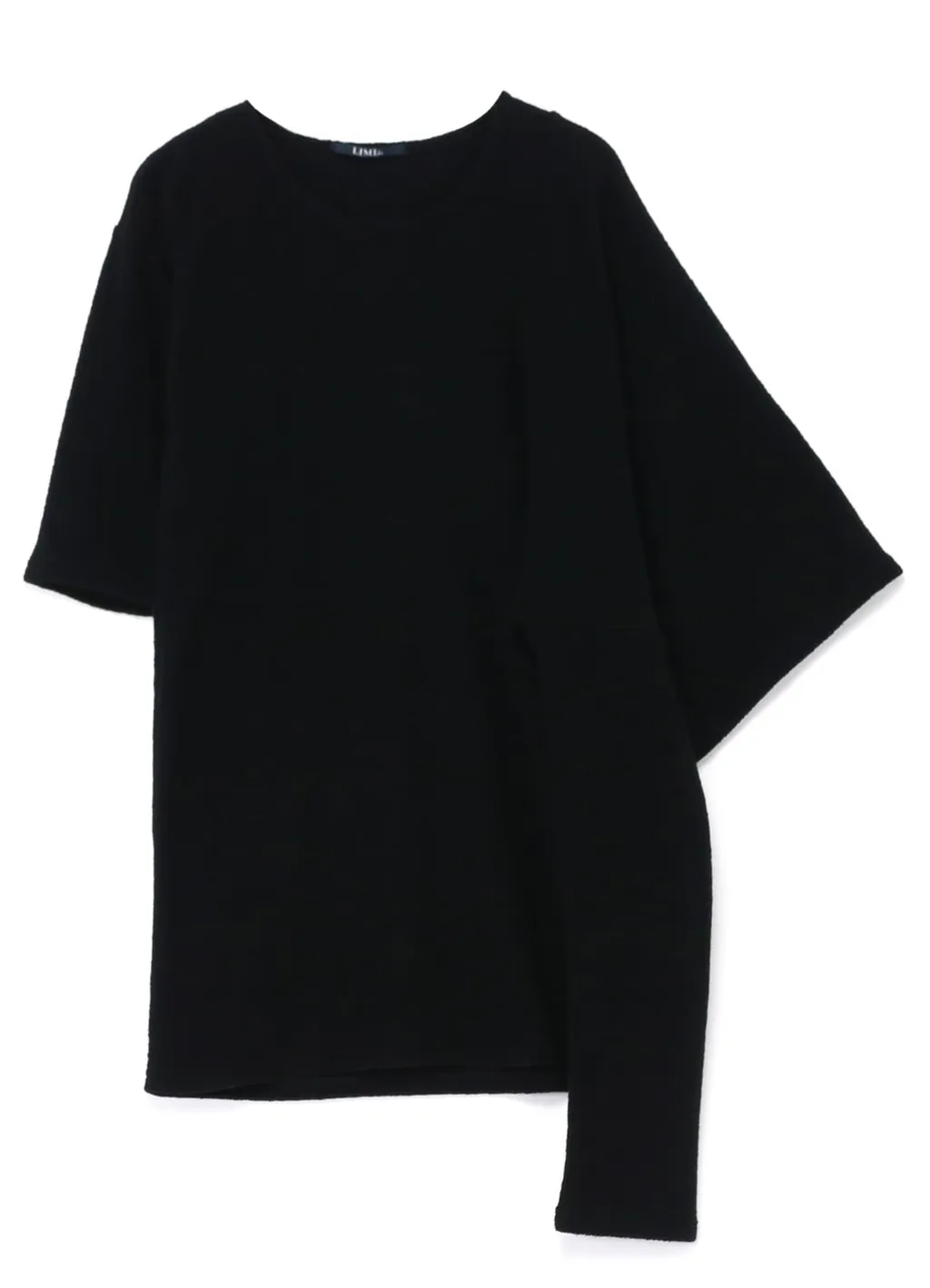 Asymmetric Cut Soft Wool Pile T-Shirt
