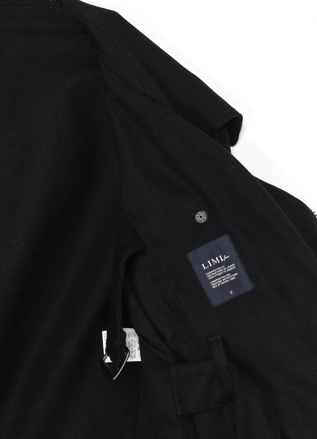 Cotton Drill Belt Detail Biker Jacket