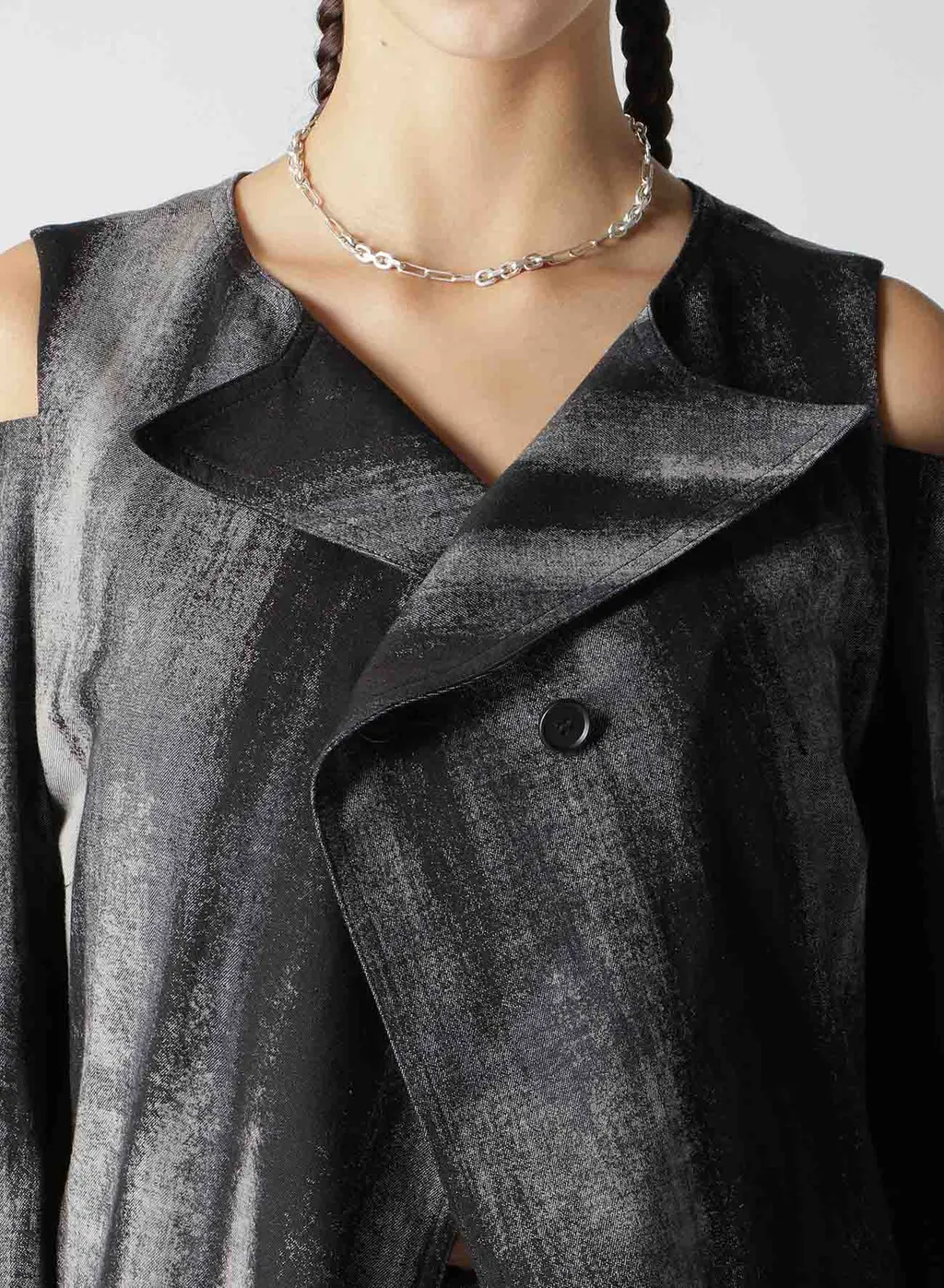 Discharge Pt Denim Open Shoulder Dress