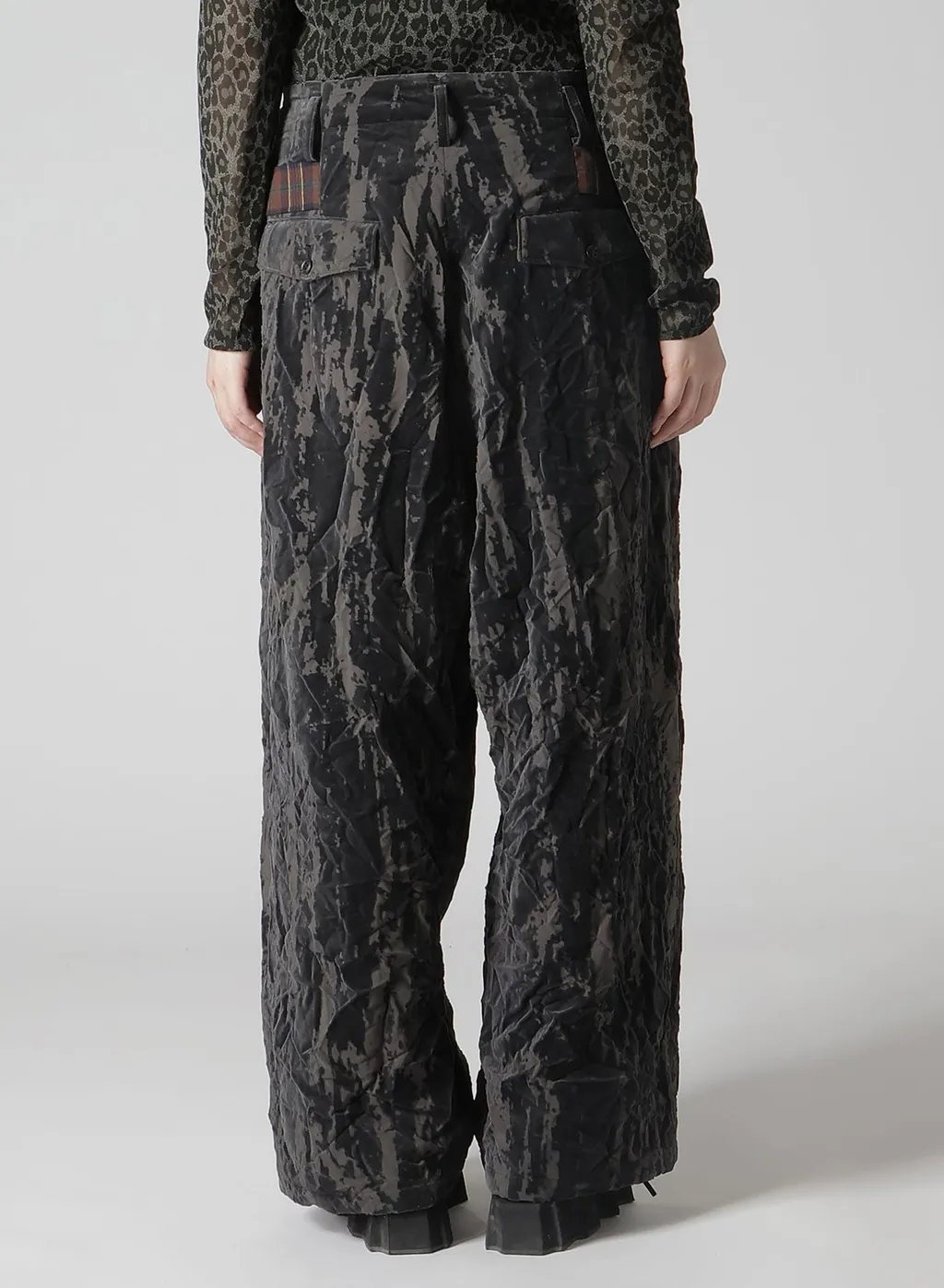 Grunge Velvet Tuck Pants