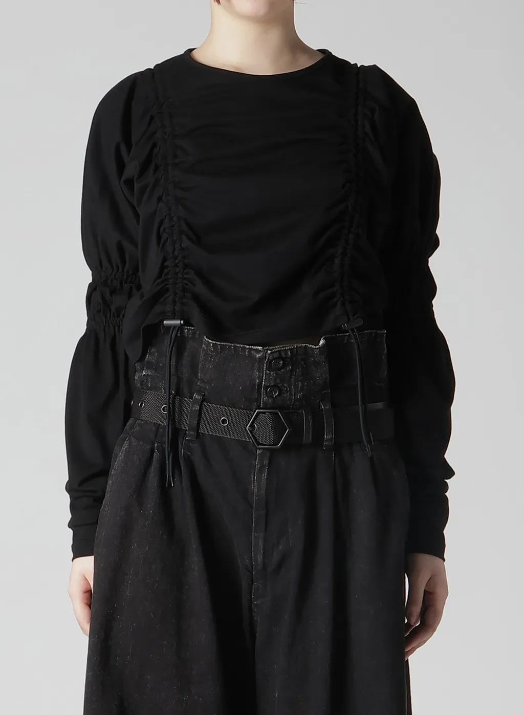 Single Jersey Gathered String T-Shirt