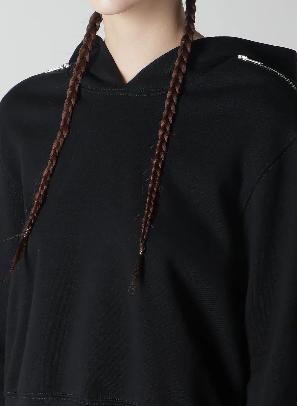 Short Fleece Lining Zip Sleeve Hoodie
