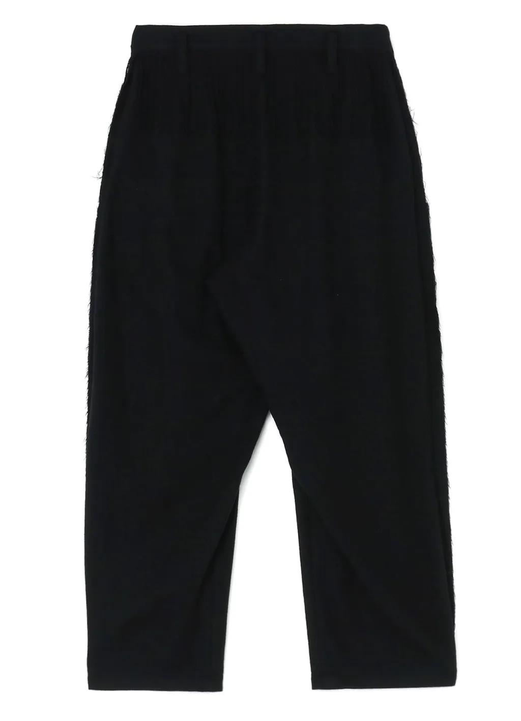 Pleated Serge Pants With Fringe Details