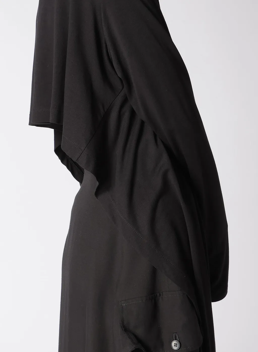 Rayon Jersey Hem Drape Cardigan