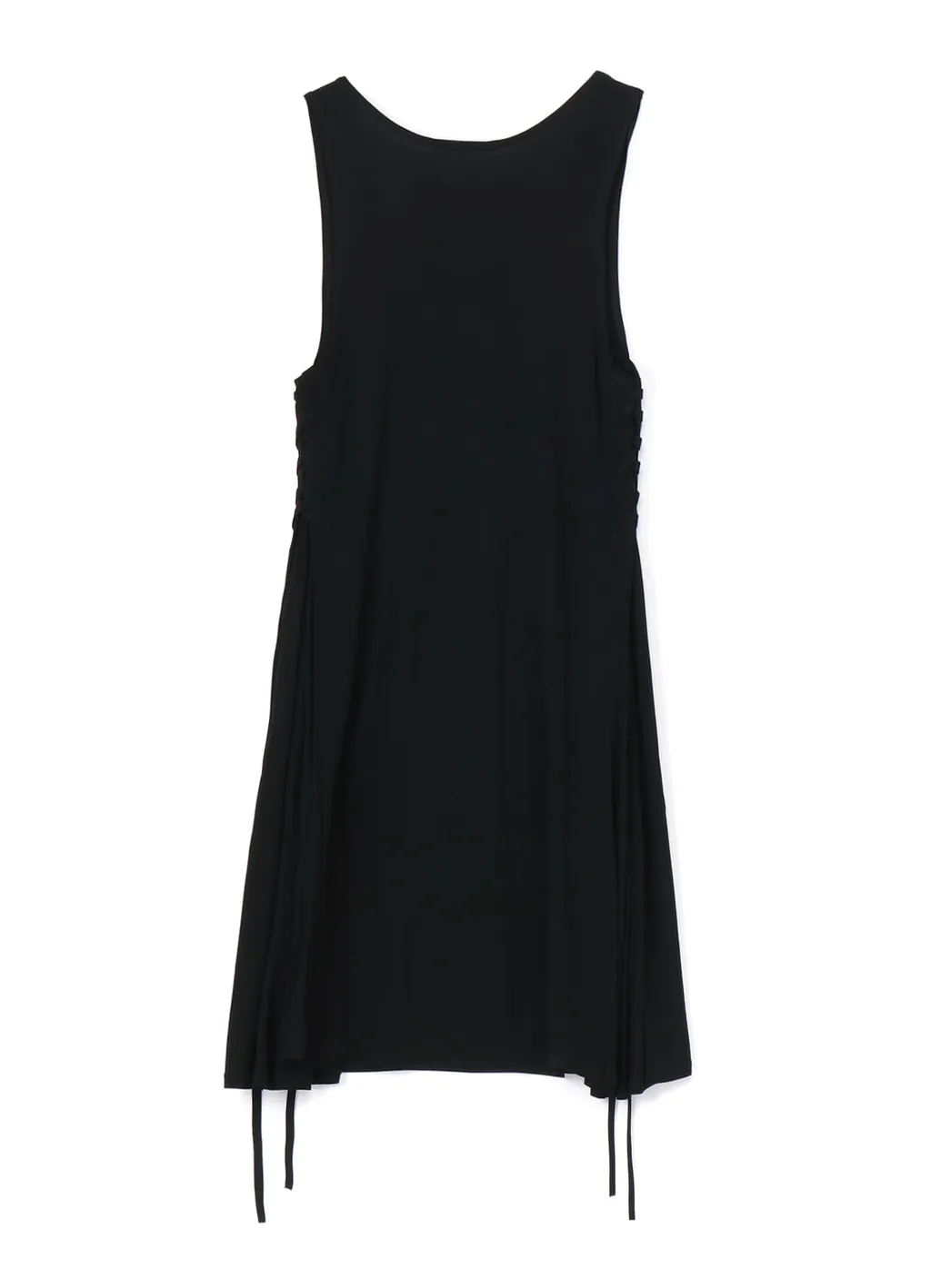 Rayon Plain Stitch Lace Up Dress