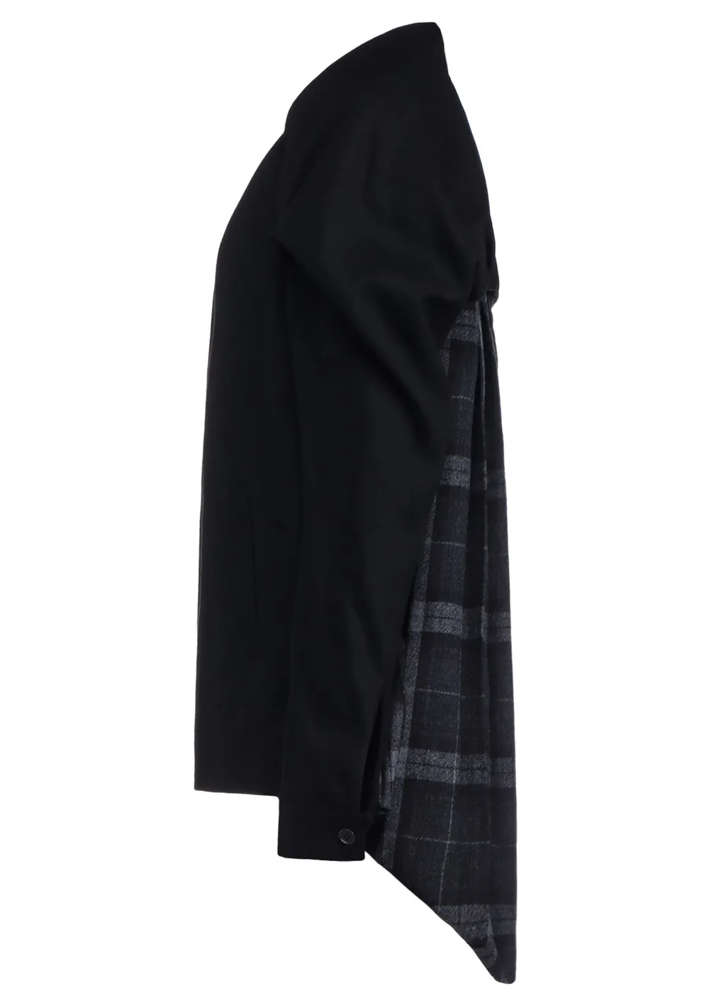 Serge + Plaid Combi Back Pleated Jacket