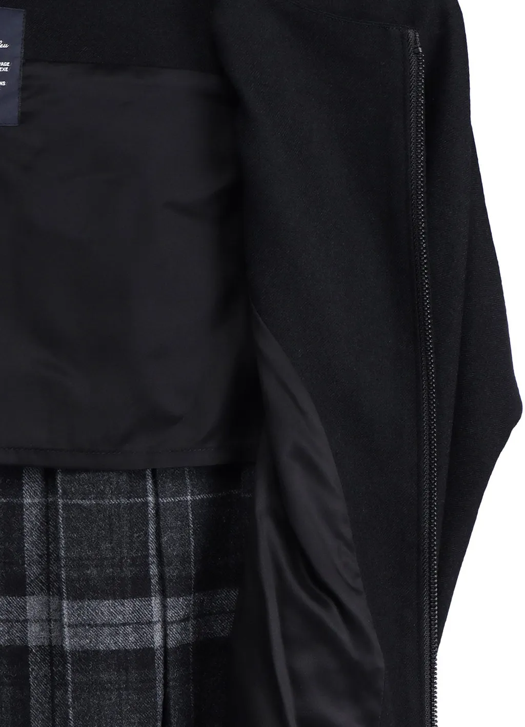 Serge + Plaid Combi Back Pleated Jacket