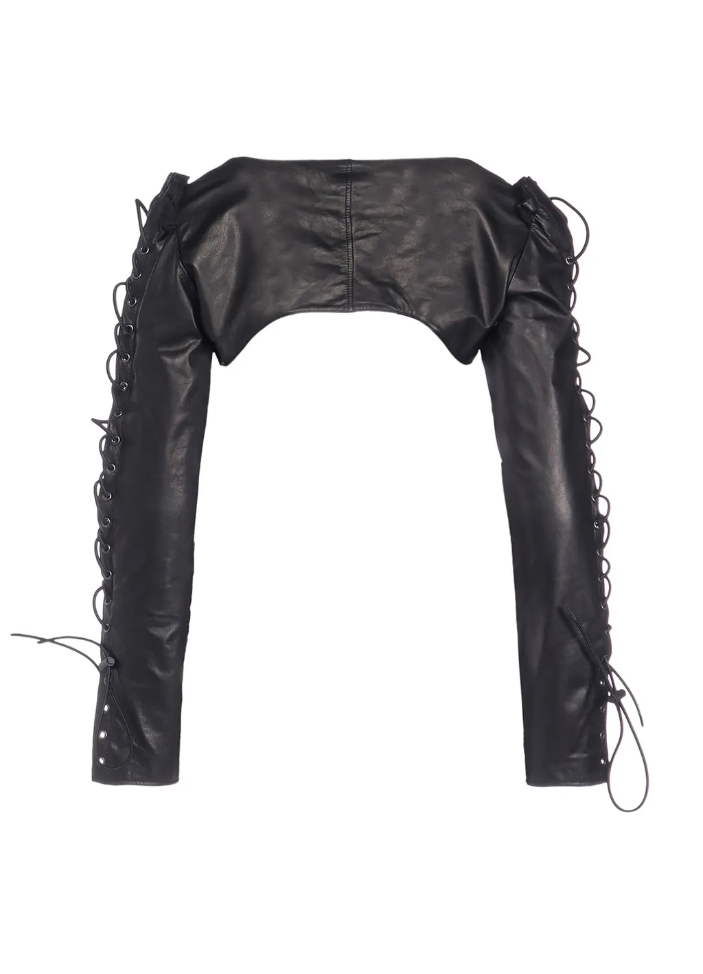 Cow Leather Lace-Up Slv Jacket