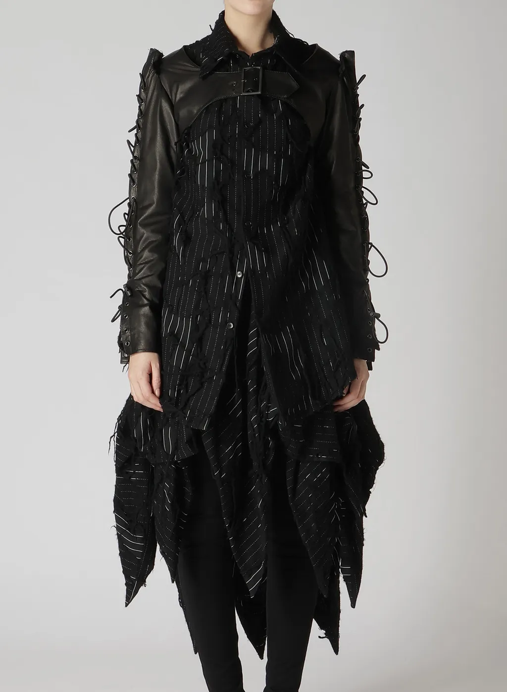 Cow Leather Lace-Up Slv Jacket
