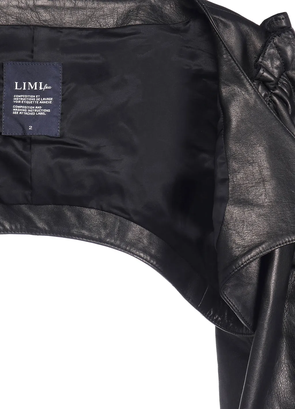 Cow Leather Lace-Up Slv Jacket