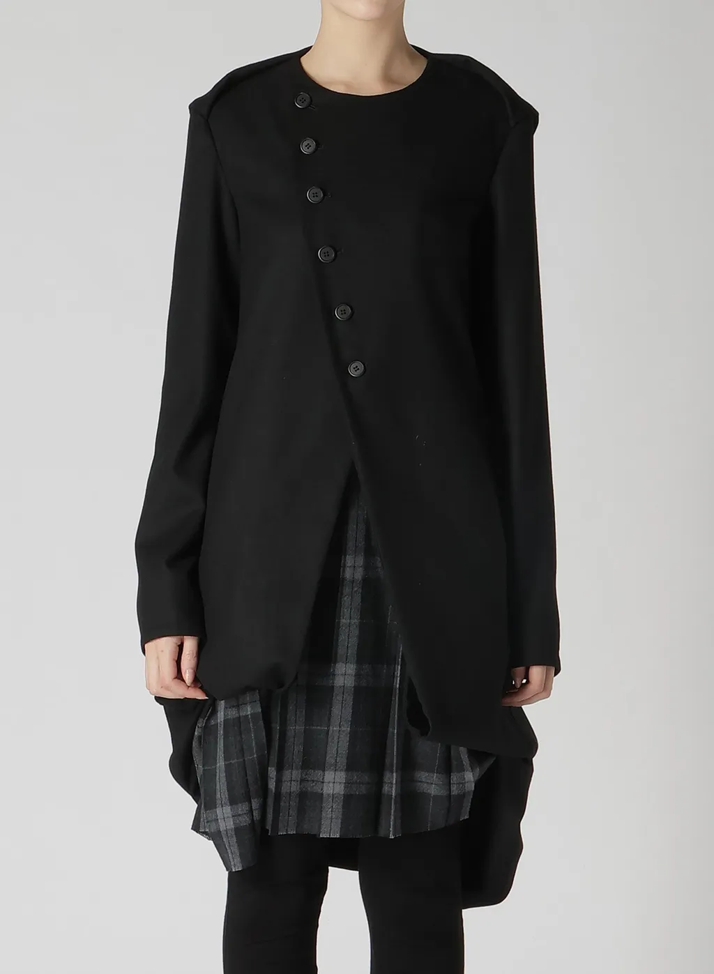 Serge + Plaid Combi Sailor Collar Dress