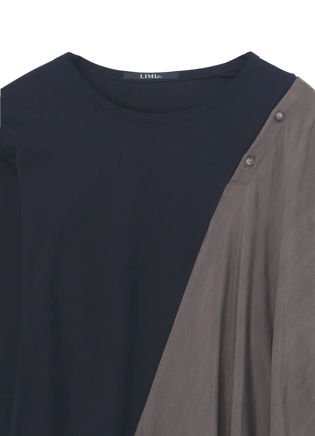 Lyocell/Cotton Jersey Dress With Asymmetric Hemline