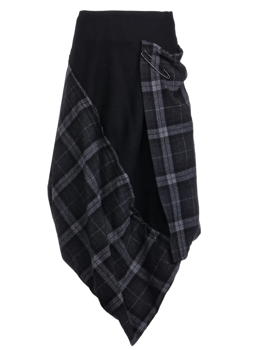Serge + Plaid Combi Wrap Skirt