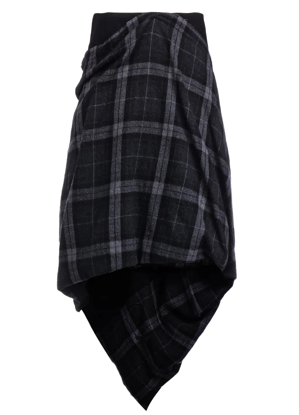 Serge + Plaid Combi Wrap Skirt