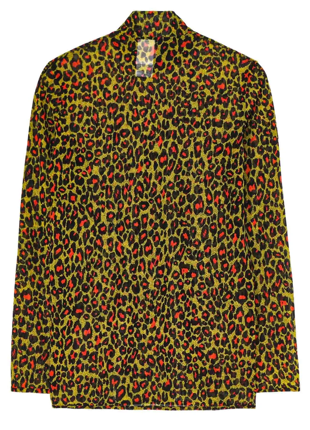 Leopard Tulle High Neck Pullover