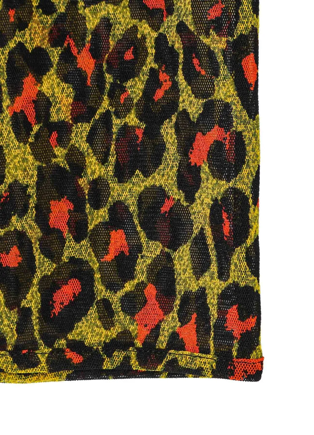 Leopard Tulle High Neck Pullover
