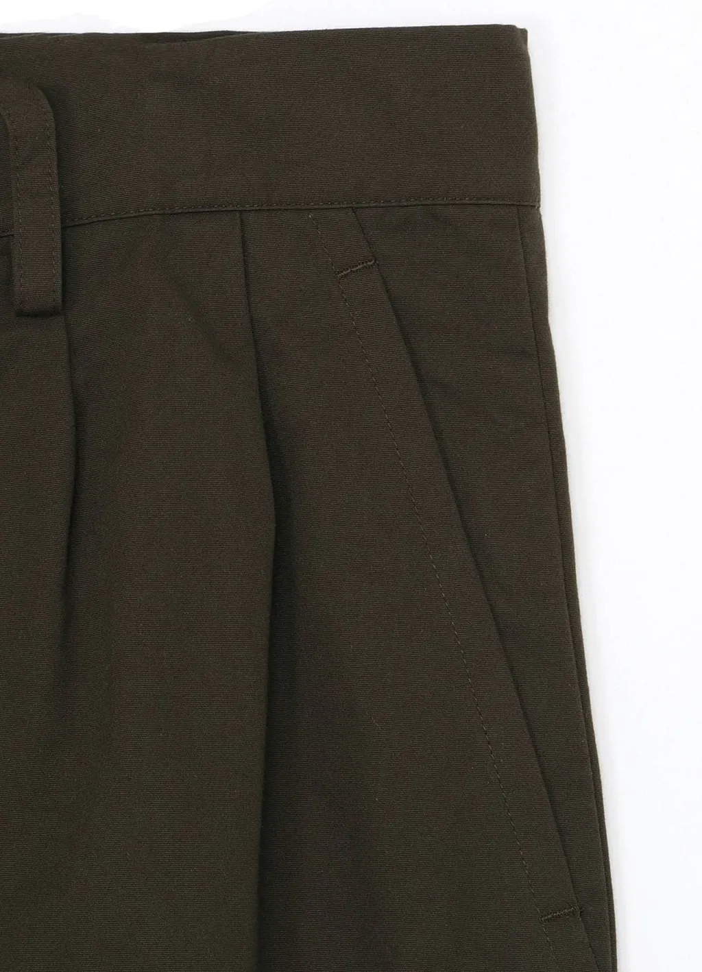 High Density Cotton Pleated Wide Leg Pants