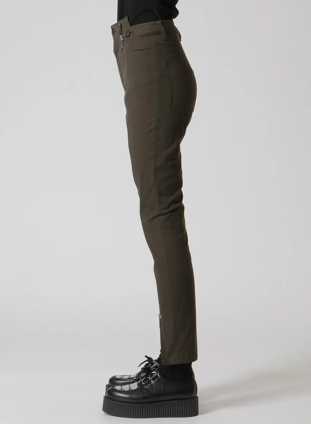 Slim Fit Pants With Leg Zippers