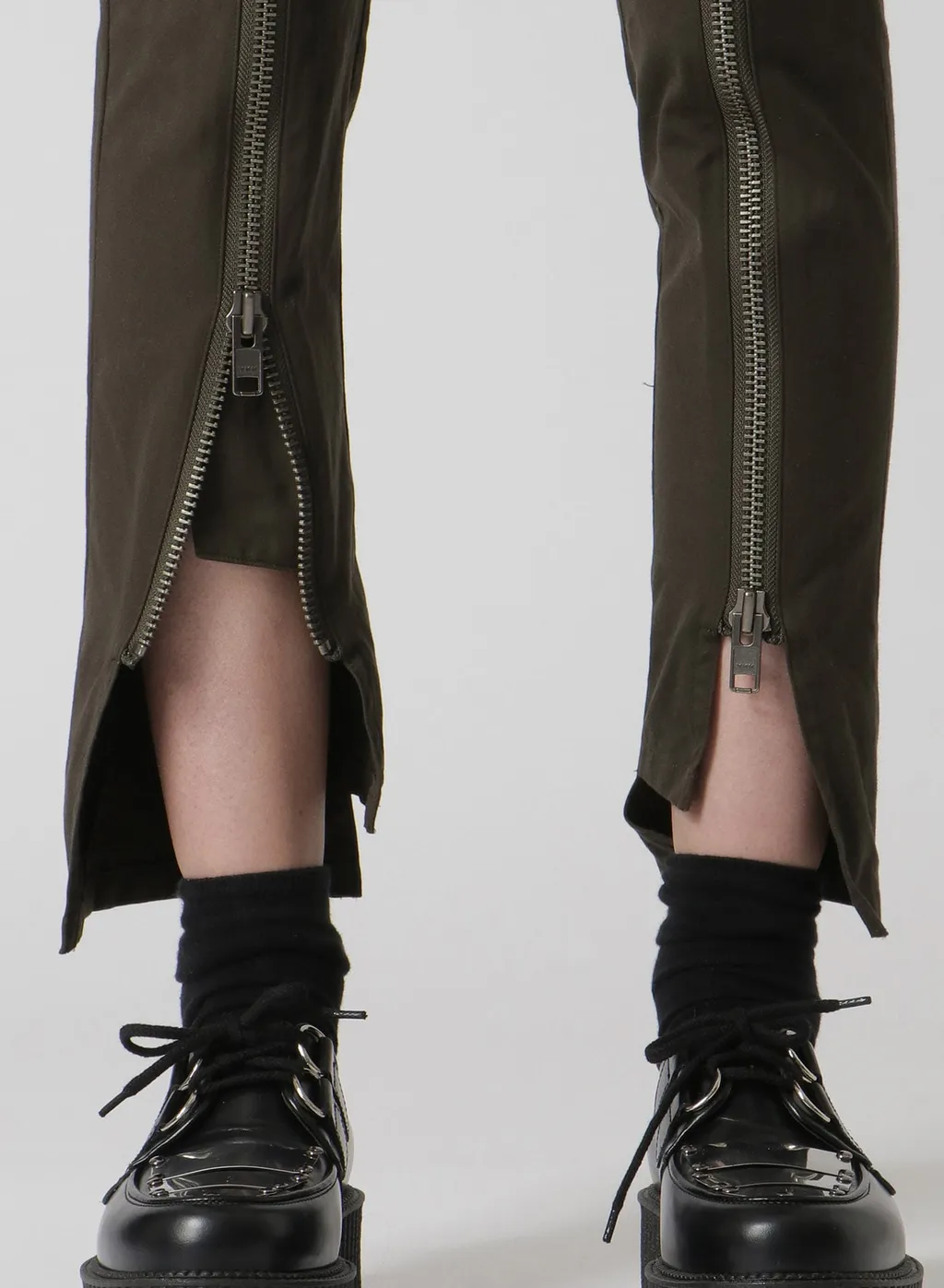 Slim Fit Pants With Leg Zippers