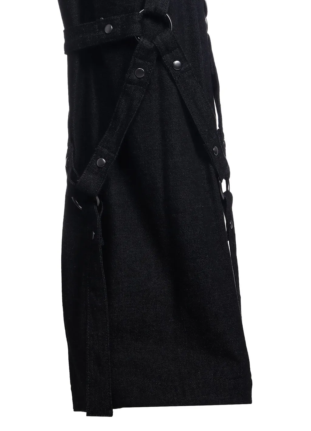 Gray Denim Harness Pants