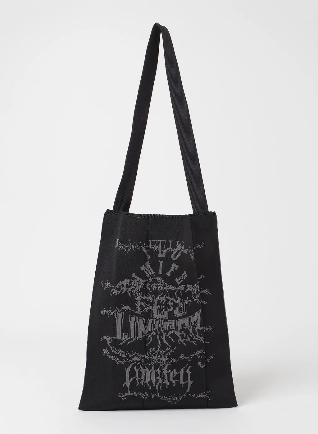Logo Collage Foldable Knit Bag