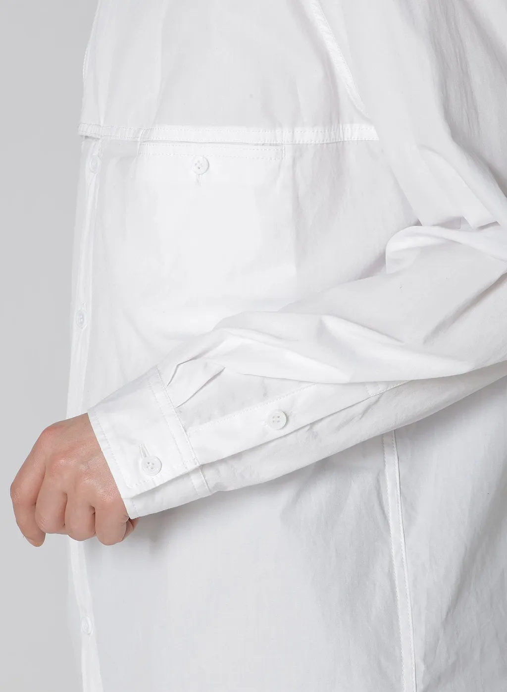 Broad Chain Stitch Blouse With Zipper