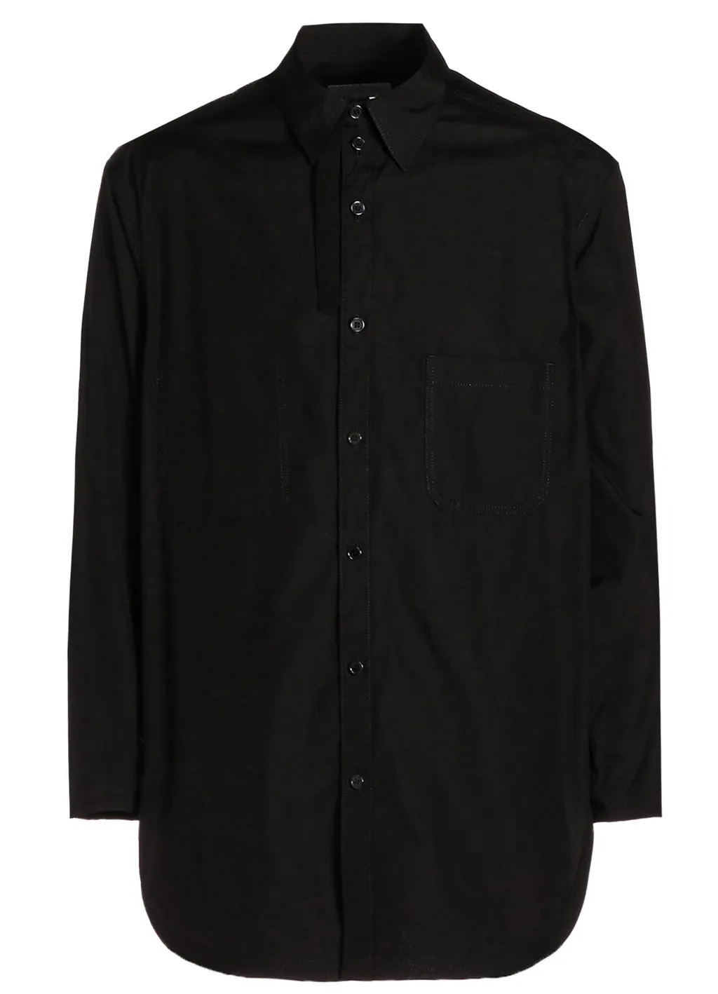 Chain Stitching Hem Facing Blouse