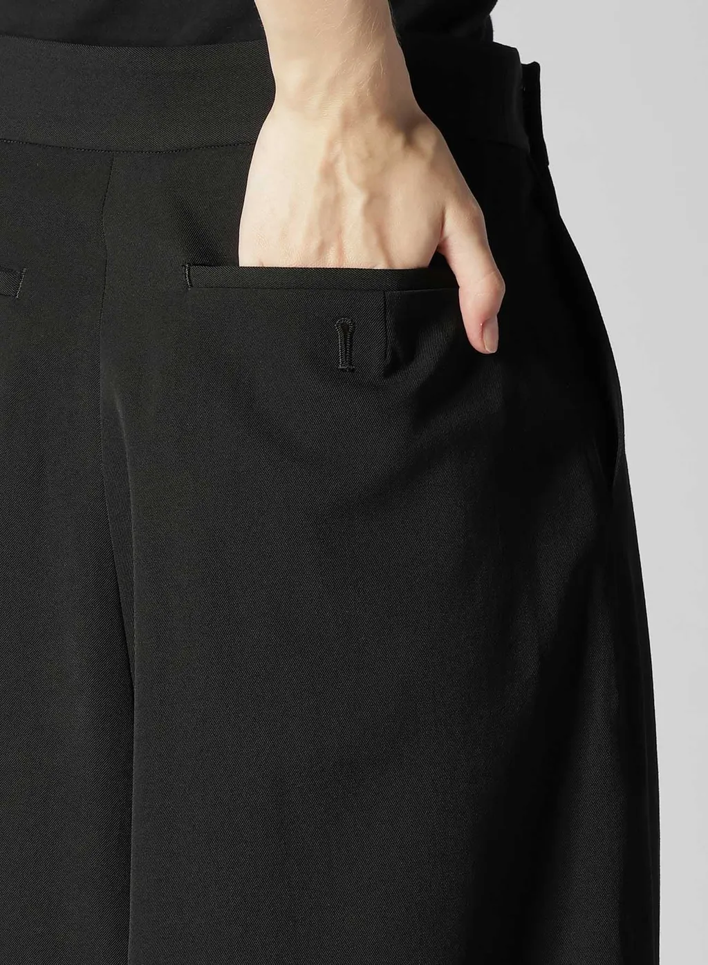 Washer Wool Gabardine Tucked Pants