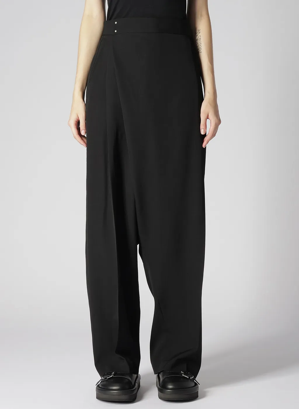 Washer Wool Gabardine Tucked Pants