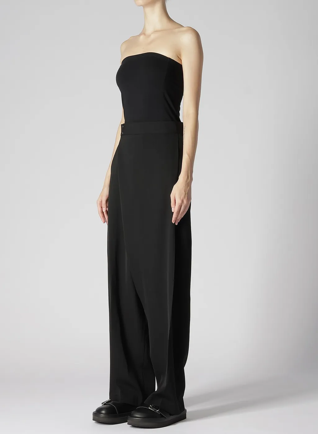 Washer Wool Gabardine Tucked Pants