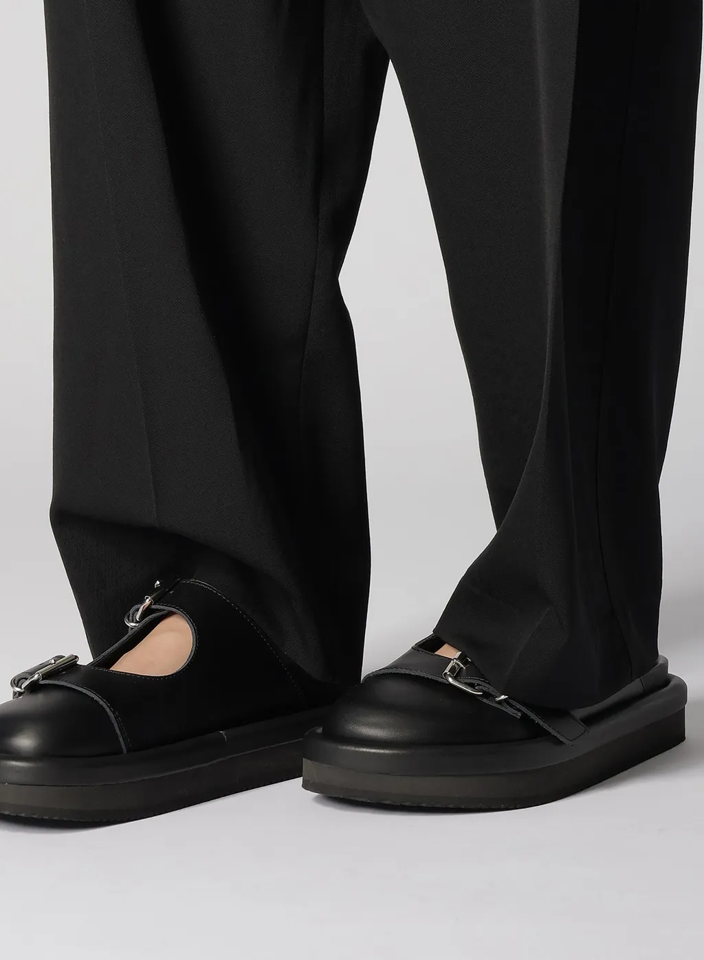 Washer Wool Gabardine Tucked Pants